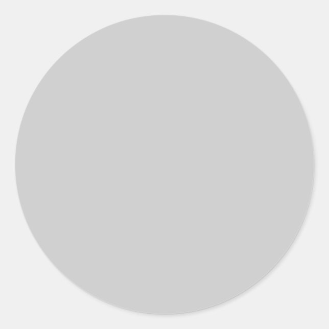 CCCCCC Light Grey Solid Colour Background Classic Round Sticker (Front)