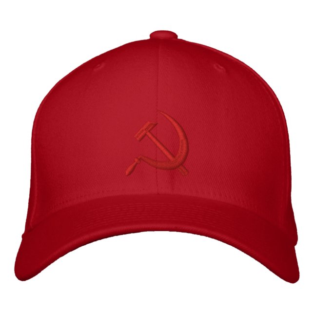 CCCP Серп и Молот Sickle & Hammer ロシア Embroidered Embroidered Hat (Front)