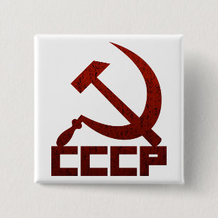 CCCP Hammer & Sickle 15 Cm Square Badge