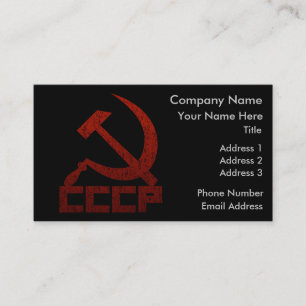 CCCP Hammer & Sickle Business Card