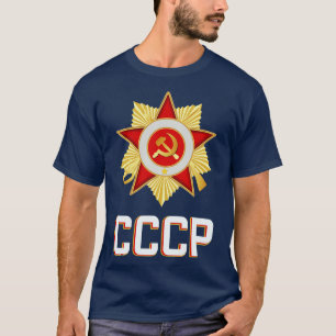CCCP Soviet Propaganda Russia Communist Star T-Shirt