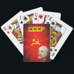 cccp soviet union communist red lenin russia propa playing cards<br><div class="desc">cccp soviet union communist red lenin russia propaganda ussr</div>
