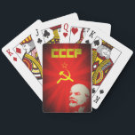 cccp soviet union communist red lenin russia propa playing cards<br><div class="desc">cccp soviet union communist red lenin russia propaganda ussr</div>