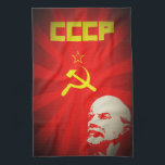 cccp soviet union communist red lenin russia propa tea towel<br><div class="desc">cccp soviet union communist red lenin russia propaganda ussr flag</div>