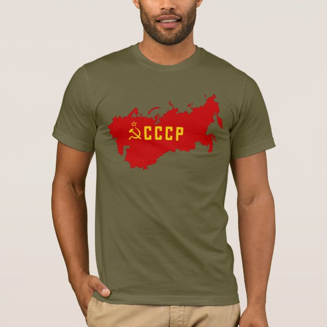 CCCP Soviet Union Map T-Shirt (Front)