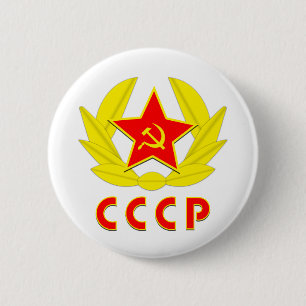 cccp ussr hammer and sickle emblem 6 cm round badge