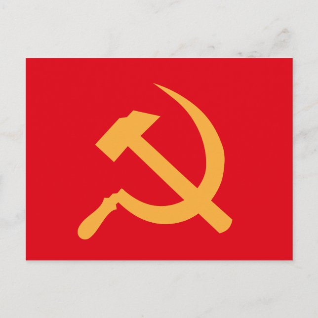 cccp ussr hammer and sickle postcard (Front)