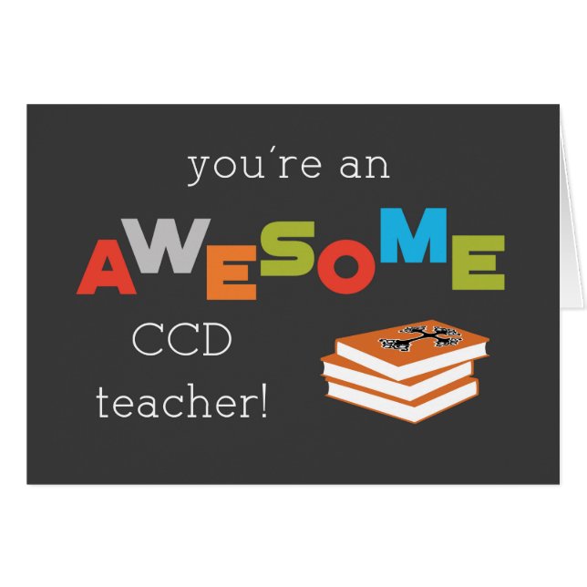 CCD Teacher Appreciation Day Religion Book Awesome (Front Horizontal)