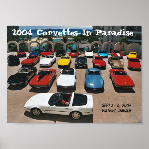 CCOH Corvettes In Paradise 2004 Poster
