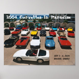 CCOH Corvettes In Paradise 2004 Poster