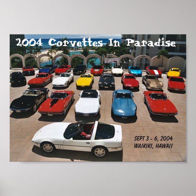 CCOH Corvettes In Paradise 2004 Poster (Front)