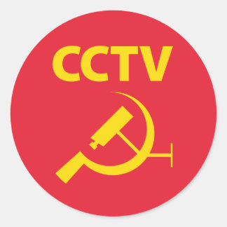 CCTV Flag Classic Round Sticker