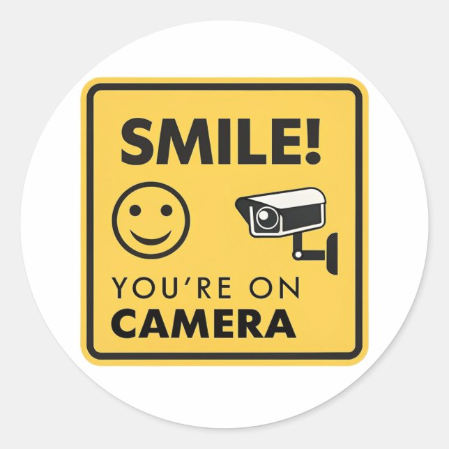 CCTV Surveillance Sticker – Smile, You’re Being Re (Front)