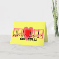 CCU Nurse Gift Ekg paper and Heart Design
