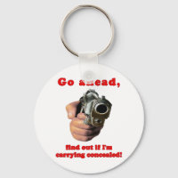 CCW Concealed Gun Joke Keychain