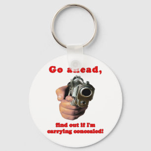 CCW Concealed Gun Joke Keychain