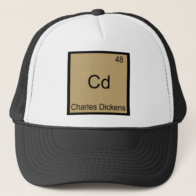 Cd - Charles Dickens Chemistry Element Symbol Tee Trucker Hat (Front)