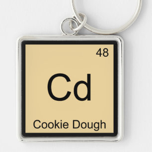 Cd - Cookie Dough Chemistry Element Symbol T-Shirt Key Ring