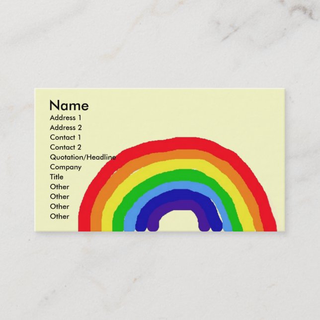 CD- Rainbow Art Business Cards (Front)