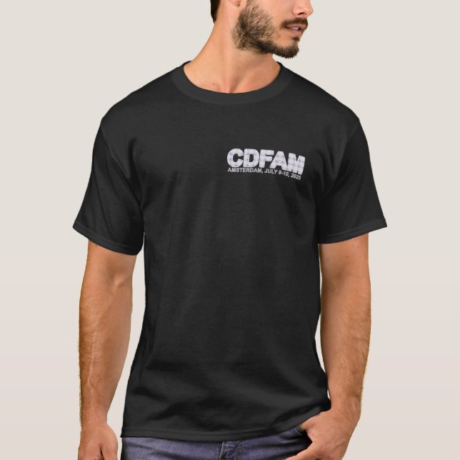 CDFAM Amsterdam 25 Front + Back Logo T-Shirt (Front)