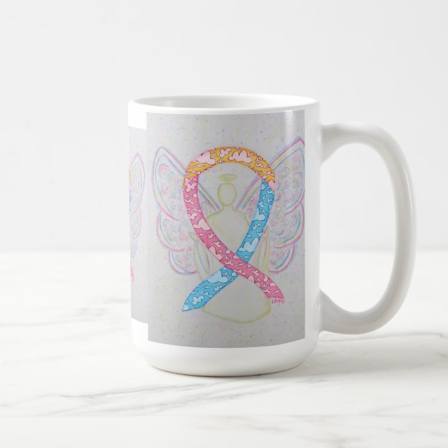 CDH Awareness Ribbon Angel Art Mug (Right)
