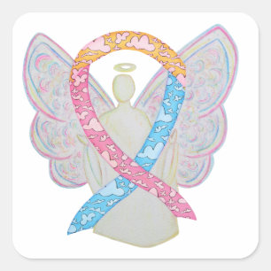 CDH Awareness Ribbon Cherub Angel Sticker Decals