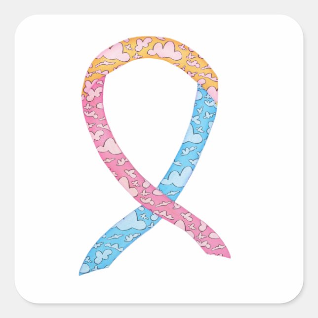 CDH Awareness Ribbon Custom Sticker Decals (Front)