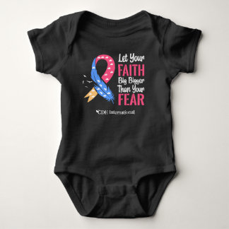 (CDHAR-5) CDH Awareness Ribbon Feather Baby Bodysuit