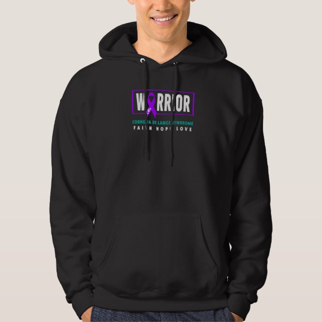 Cdls Warrior  Cornelia De Lange Syndrome Cdls Awar Hoodie (Front)