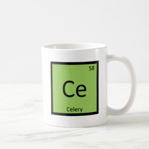 Ce - Celery Vegetable Chemistry Periodic Table Coffee Mug