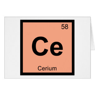 Ce - Cerium Chemistry Periodic Table Symbol