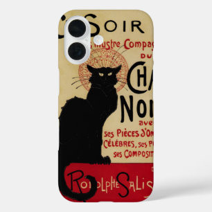 Ce Soir Chat Noir Black Cat, Vintage Art Nouveau iPhone 16 Case