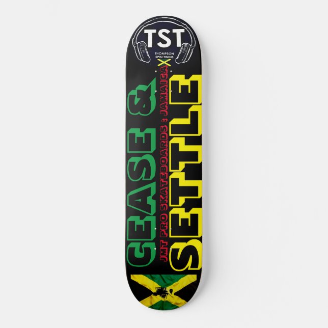 CEASE AND SETTLE  8 1/4" Skateboard Deck (Front)