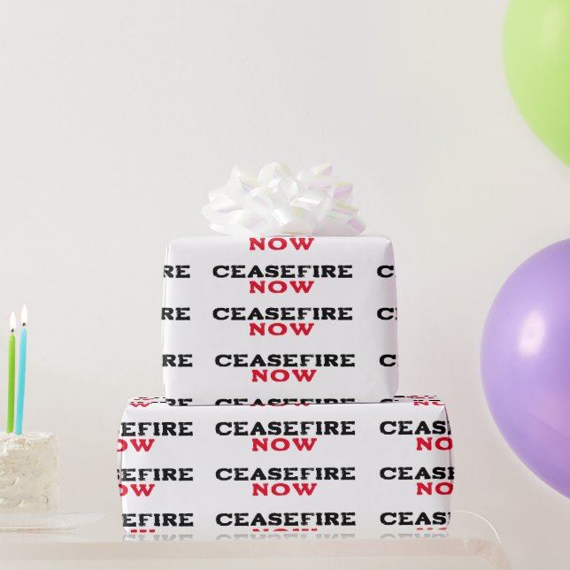 CEASEFIRE NOW FREE PALESTINE END GENOCIDE WRAPPING PAPER (Party Gifts)