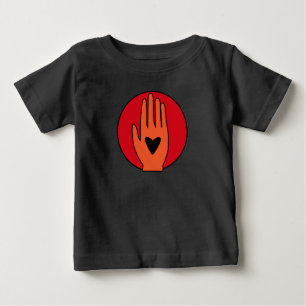 Ceasefire now hand Palestine graphic design  Baby T-Shirt