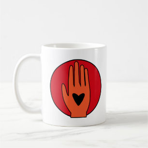 Ceasefire now hand Palestine graphic design Coffee Mug