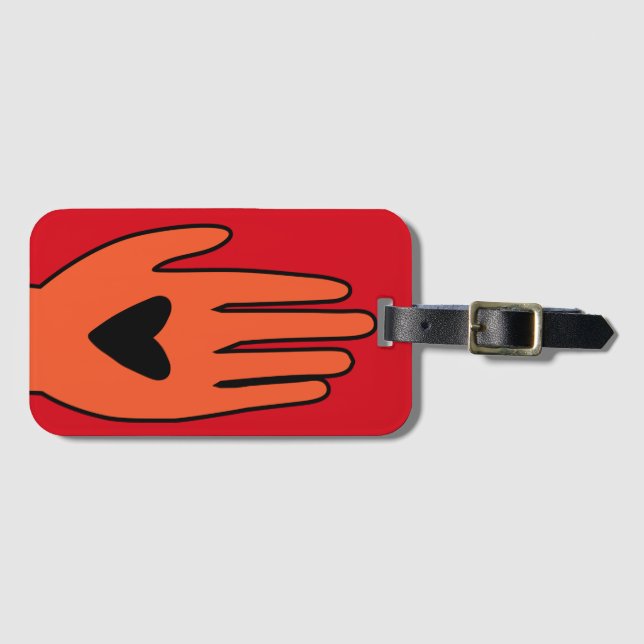 Ceasefire now hand Palestine graphic design  Luggage Tag (Front Horizontal)