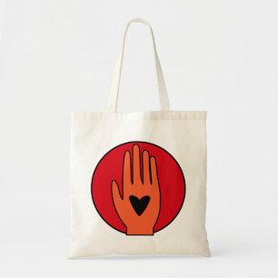 Ceasefire now hand Palestine graphic design Tote Bag