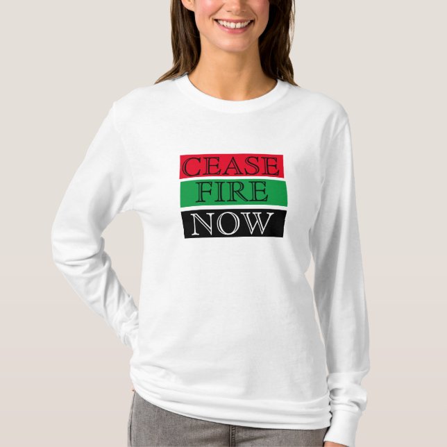 Ceasefire now/ Stop War / Free Palestine  T-Shirt (Front)