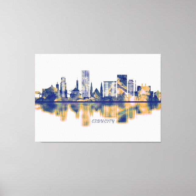 Cebu City Skyline Canvas Print (Front)