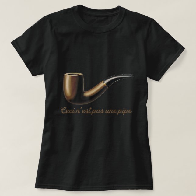 Ceci N'est Pas Une Pipe - This Is Not A Pipe Art T T-Shirt (Design Front)