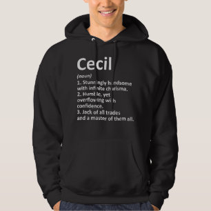 CECIL Definition Personalised Name Funny Birthday Hoodie