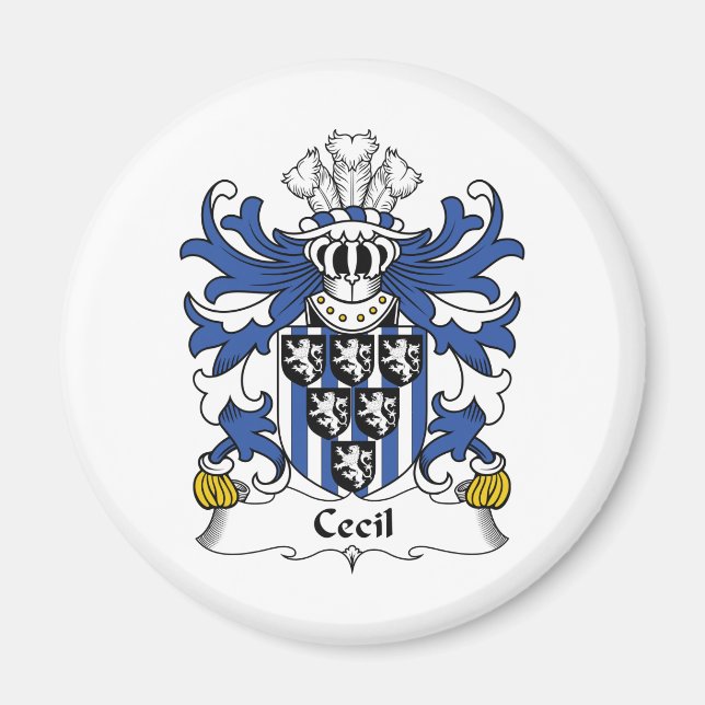 Cecil Family Crest Magnet (Front)
