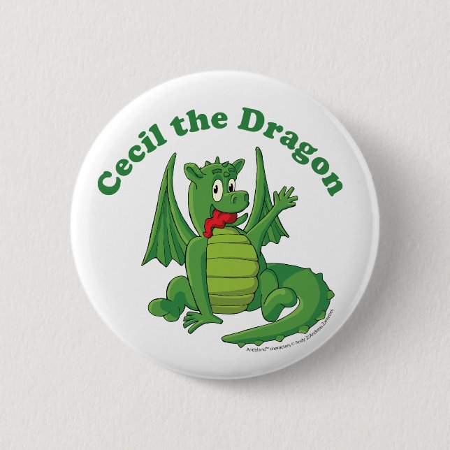 Cecil the Dragon Button (Front)