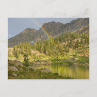 Cecret Lake with rainbow over Devil's Castle,