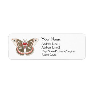 Cecropia Moth Address Labels