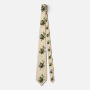 Cedar Bird, Cedar Waxwing Audubon Birds of America Tie