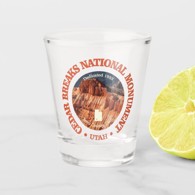 Cedar Breaks (NM) Shot Glass (Front)