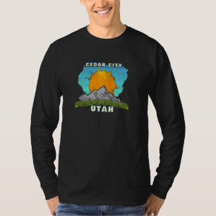 Cedar City Utah Mountain Sun Scenery T-Shirt