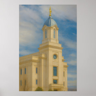 Cedar City Utah Temple Painting™ LDS Art Poster
